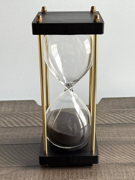 Other - Black & Gold Hourglass Sand Timer - Home Decor Modern